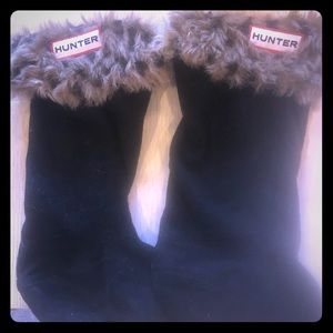 Kids Hunter fleece socks. Size 2-5